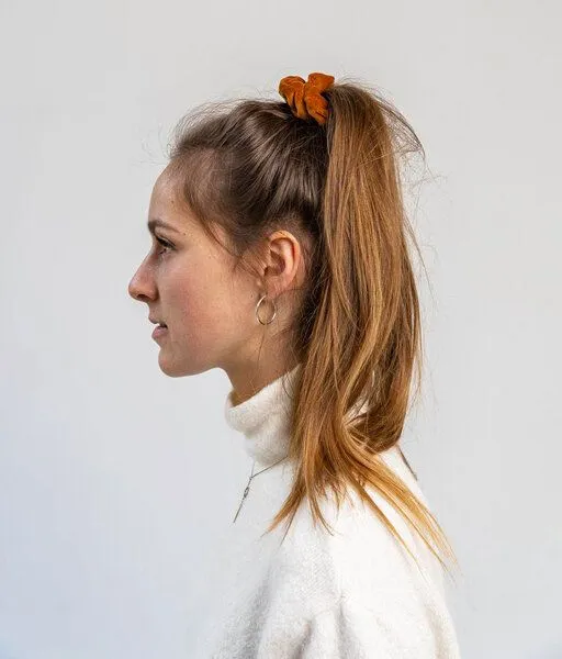 obumi Obumi Scrunchie Samt - Bio Baumwolle, Rost, – Produktbild 2 von 4