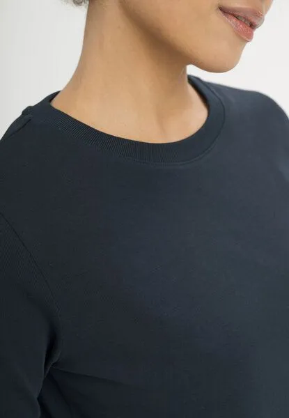 MELA MELA Langarmshirt schwer Style AASTHA aus 100% Bio-Baumwolle, Navy, – Produktbild 4 von 4