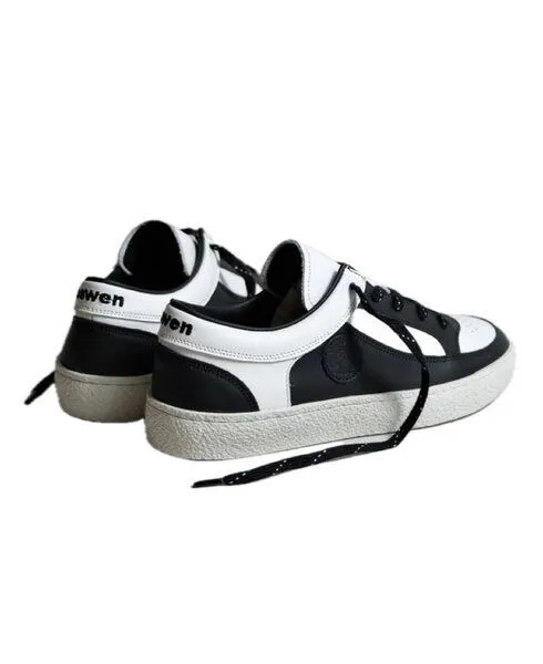 OSWEN OSWEN Eleganter Sneaker aus Leder in schwarz weiß mit Naturkautschuklaufsohle – Produktbild 4 von 4