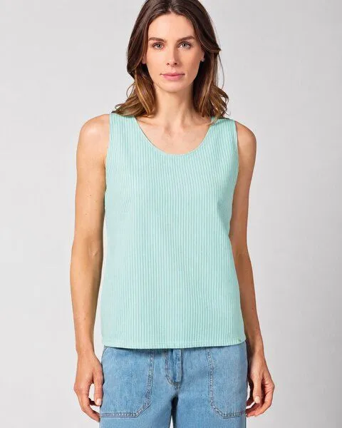 HempAge HempAge gestreiftes Tanktop Hanf/Biobaumwolle, Lake(blau), – Produktbild 1 von 4