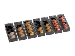 Inkiess Inkiess Komplettset Münzbehälter "Minikord" 1 Cent - 2 € mit 7 Einsätzen – Produktbild 1 von 1