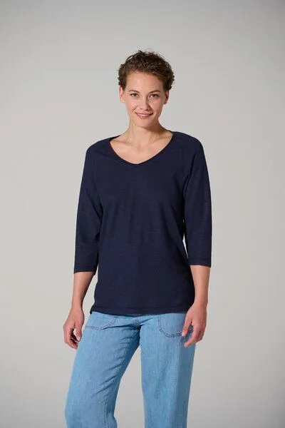HempAge HempAge Raglanshirt mit 3/4-Arm Hanf/Biobaumwolle, Barolo (rot), – Produktbild 4 von 4