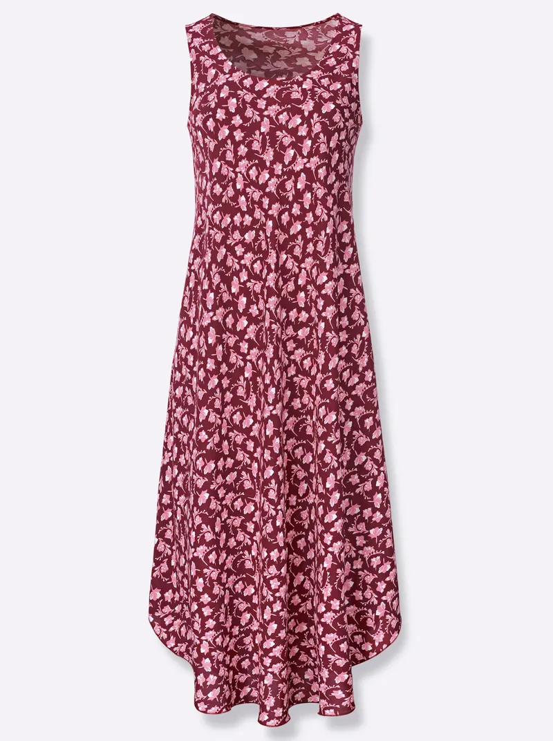 Witt Druckkleid, Bordeaux-weiß-bedruckt, – Produktbild 2 von 2