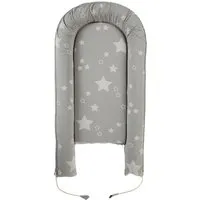 HANS NATUR Babynest Bio-Baumwolle, Kapok, Naturlatex, Maße 105 x 55 cm Stern grau – Produktbild 1 von 1