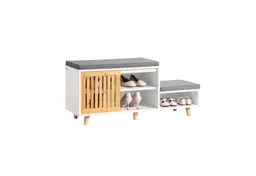 SoBuy Schuhbank FSR125, mit 2 Sitzflächen und 1 Schiebetür Sitzbank mit Stauraum – Produktbild 1 von 1
