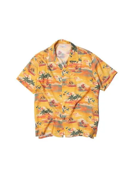 Nudie Jeans Nudie Jeans Hemd Arvid Hawaii, Sunflower (gelb), – Produktbild 2 von 3