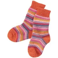 hirsch natur Kinder Socken Bio-Schurwolle Rainbow mango Gr.21-22 – Produktbild 1 von 1