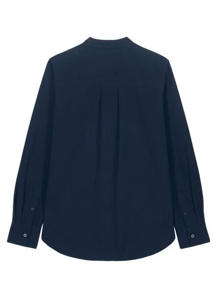 Human Family Human Family Bio Damen Basic Oxford Hemd, Navy, – Produktbild 2 von 3