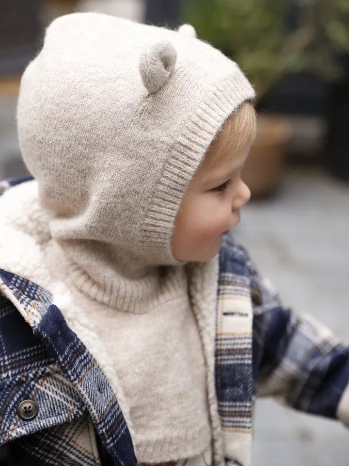 Vertbaudet Vertbaudet Beanie Mädchen Baby Schalmütze mit Teddyohren, Beige, – Produktbild 4 von 5