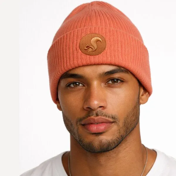 thies Vegane Mütze "thies ® Organic Beanie" aus reiner, zertifizierter Biobaumwolle, unisex, Salmon (lachs), – Produktbild 4 von 4