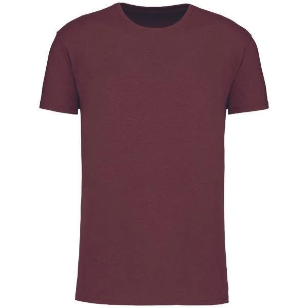 Greenspired Greenspired Nachhaltiges, leichtes Herren T-Shirt 145g/m² S-5 XL, Meliertes weinrot, – Produktbild 1 von 1