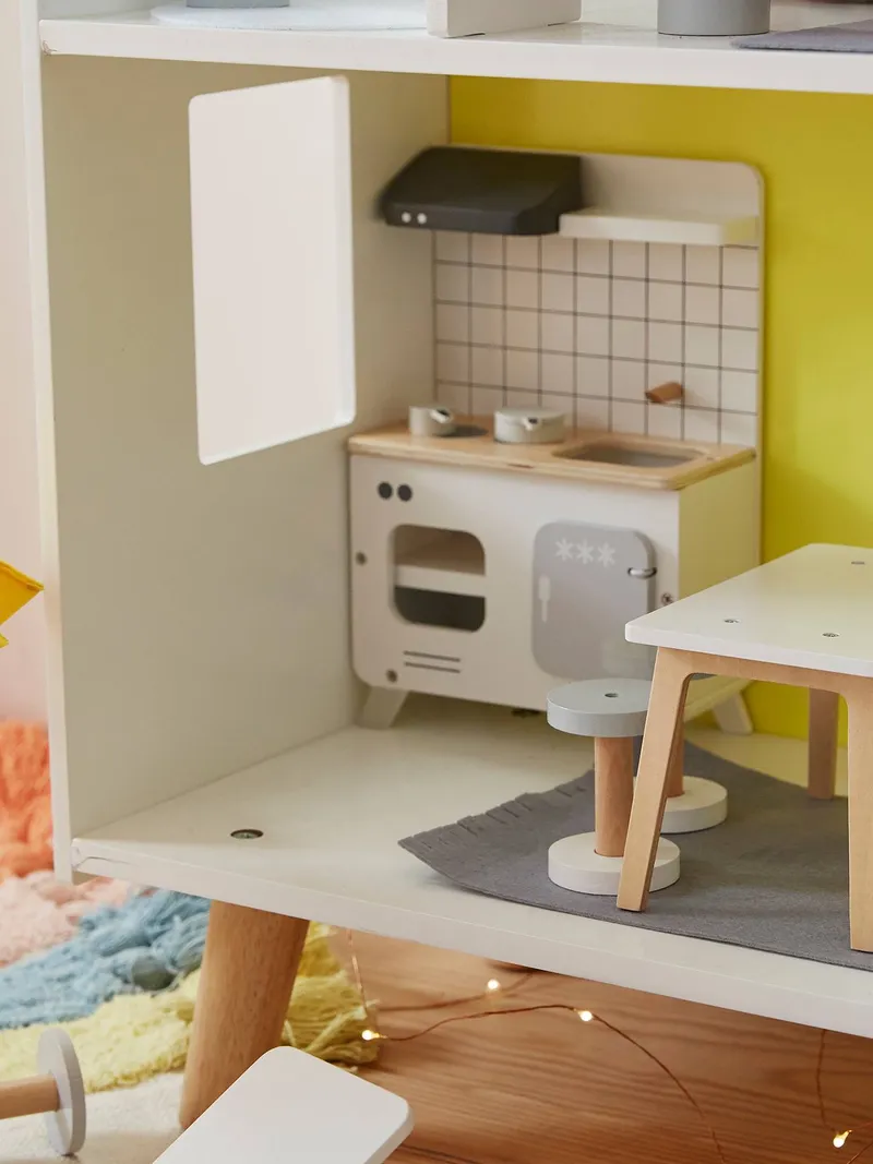 Vertbaudet Küchenmöbel für Modepuppen aus Holz FSC®, Mehrfarbig, – Produktbild 3 von 4