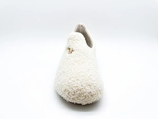 thies Veganer "thies ® Rec Teddy Closed Slipper" aus ultraweichem, recyceltem Fell, Off white, – Produktbild 4 von 4