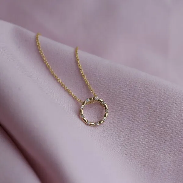 Eppi Eppi Goldener Karma-Anhänger mit Diamanten Heidi, Gold, – Produktbild 1 von 4