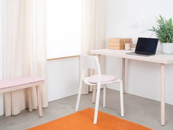 myfelt myfelt Flachfilz Sitzauflage (⌀ 36 cm, 36 x 36 cm), Zartrosa (mona), – Produktbild 2 von 4