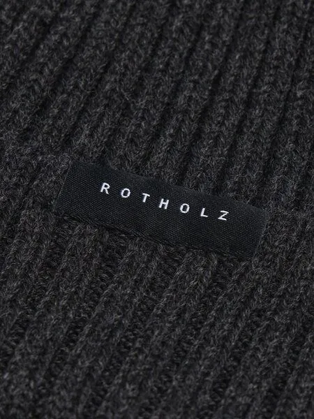 Rotholz Rotholz Mütze - Classic Ribbed Beanie - aus Wolle, Warm anthracite (grau), – Produktbild 3 von 4