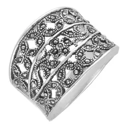 pakilia pakilia Silber Ring Pyrit-Steinchen Fair-Trade und handmade #10 US – Produktbild 1 von 1