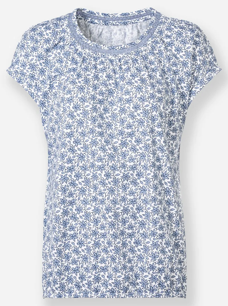 Witt Print-Shirt dunkelblau-bedruckt, Dunkelblau-bedruckt, – Produktbild 1 von 2