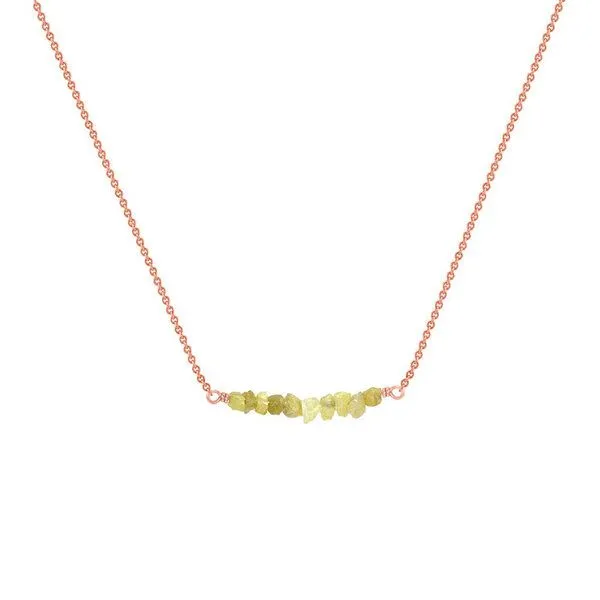 Eppi Eppi Goldener Choker mit ungeschliffenen gelben Diamanten Marte, Rose, – Produktbild 1 von 1