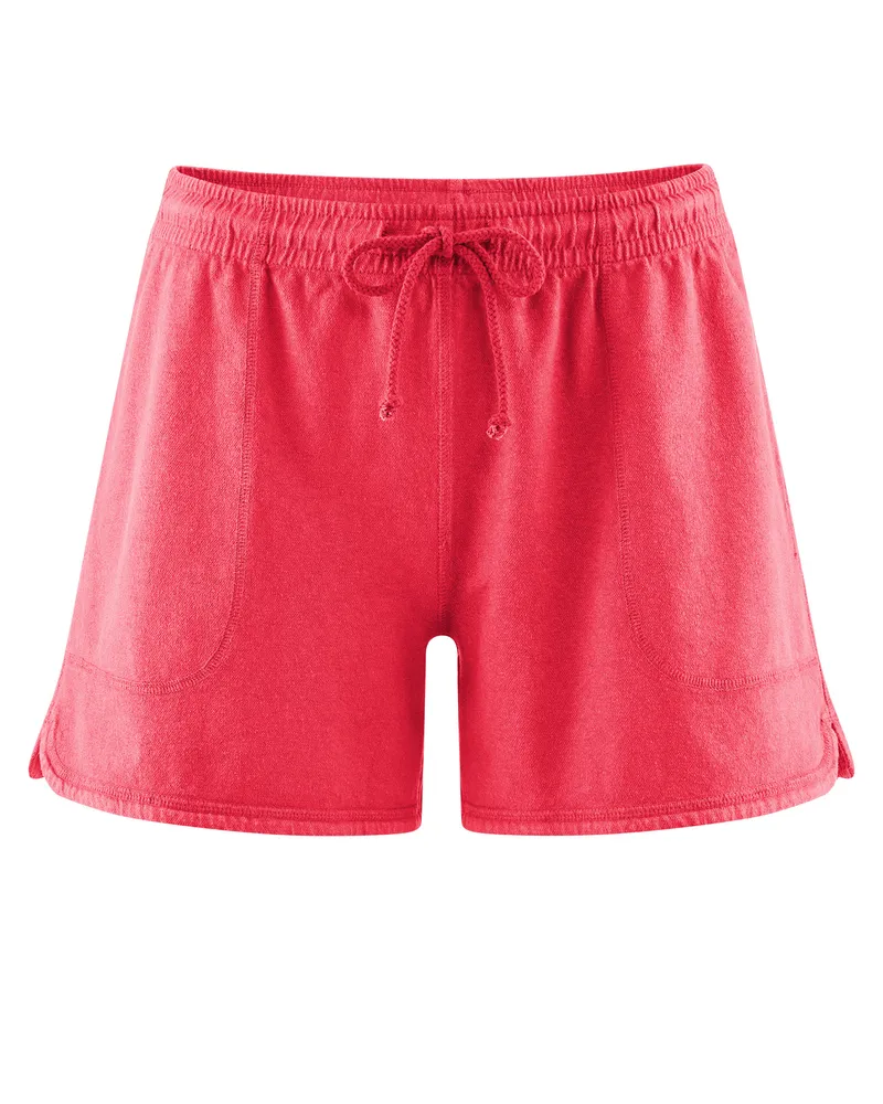 HempAge Hempage Damen vegan Shorts Aus Piqué Jersey In Magnolienrosa, Rosa, – Produktbild 1 von 2