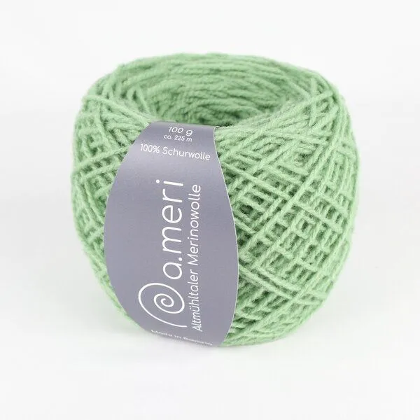 a.meri a.meri Merino-Strickgarn DOLLNSTEIN – 100% Schurwolle | Made in Bavaria, Kiefernnadel (grün), – Produktbild 1 von 4