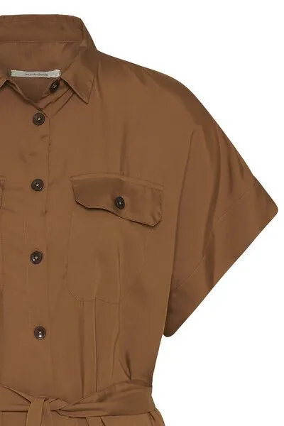 Wunderwerk Wunderwerk Utility dress 1/2 TENCEL, Braun (843 - burned almond), – Produktbild 2 von 2
