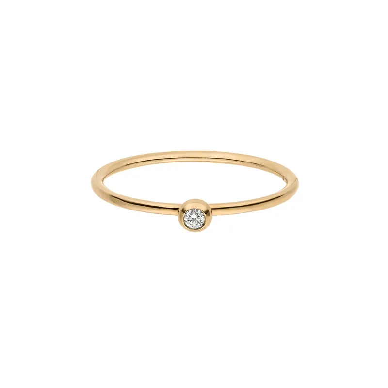 Maren Jewellery Mini Sphere Verlobungsring - 62 / 14K Gelbgold & Labordiamant – Produktbild 1 von 1