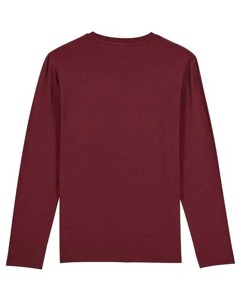 YTWOO YTWOO Herren Langarmshirt, Longsleeve aus Bio-Baumwolle, nachhaltig, Burgunderrot, – Produktbild 2 von 2