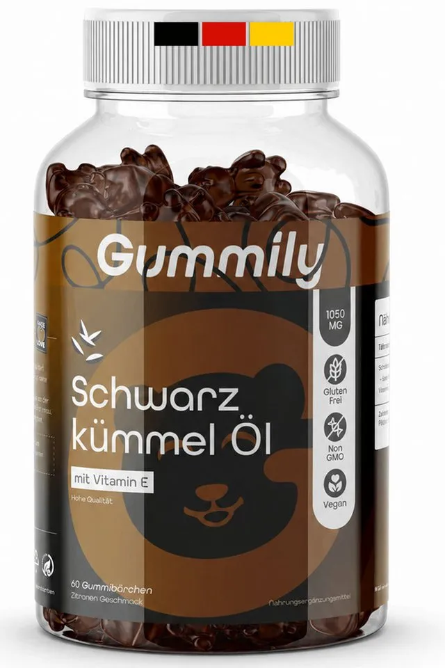 Gummily® Schwarzkümmelöl Gummibärchen, 60 St., 21 mg Thymochinon (TQ) - Vitamin E – Produktbild 2 von 4