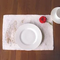 Sundara Sundara Tischsets "Imprint" aus handgeschöpftem Recycling Baumwollpapier, Natur – Produktbild 1 von 1