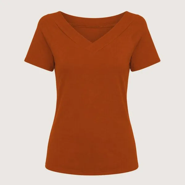 Frija Omina Frija Omina Bio T-Shirt Due, Rost (orange), – Produktbild 2 von 2