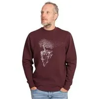 Life-Tree Life-Tree Sweater aus Biobaumwolle Fairwear Unisex "Maple Island" in Red Brown – Produktbild 2 von 5
