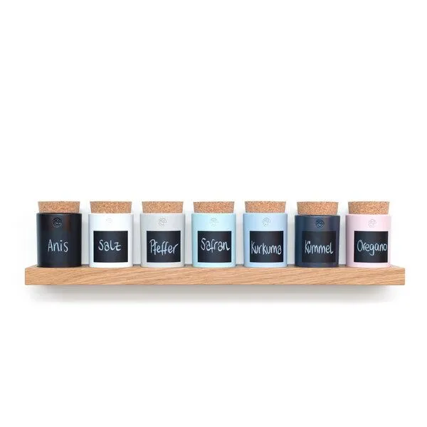 klotzaufklotz klotzaufklotz Gewürzregal Eiche, Taubenblau, – Produktbild 4 von 5