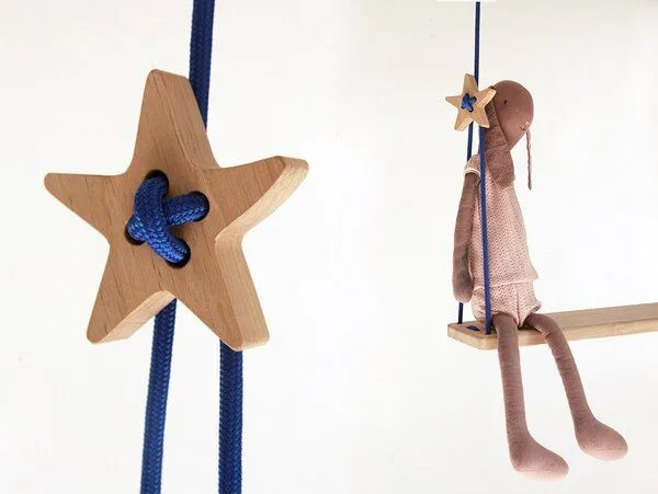 werkvoll by Lena Peter werkvoll by Lena Peter Nachhaltige Holz Kinder Schaukel FREI, Gelb, – Produktbild 5 von 8