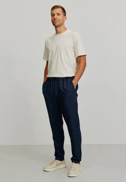 recolution Herren Hose aus Leinen und LENZING ECOVERO Viskose Mix - TANGELO - recolution, Navy (blau), – Produktbild 1 von 4