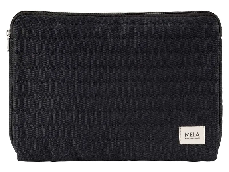 MELA MELA Gepolsterte Laptophülle Style VINUSA aus 100% Bio-Baumwolle, Schwarz, – Produktbild 1 von 4
