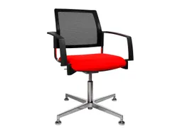 Topstar Topstar Besprechungsstuhl "3D-BtoB 30" mit Armlehnen Netzrücken rot – Produktbild 1 von 1