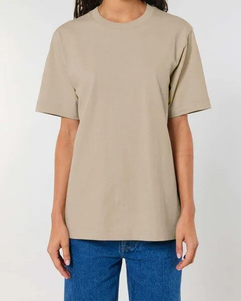YTWOO YTWOO Sehr dickes Unisex T-Shirt | 240 g/qm | Top Premium Bio-Baumwolle, Beige, – Produktbild 1 von 4