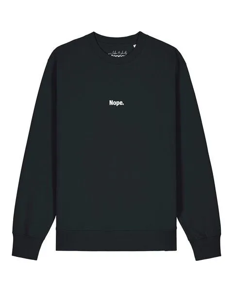 watapparel watapparel Sweatshirt Unisex Nope, Black, – Produktbild 1 von 2