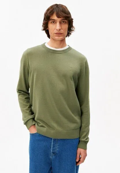 ARMEDANGELS ARMEDANGELS LOUKAA Herren Pullover aus Bio-Baumwolle, Fatigue green, – Produktbild 1 von 4