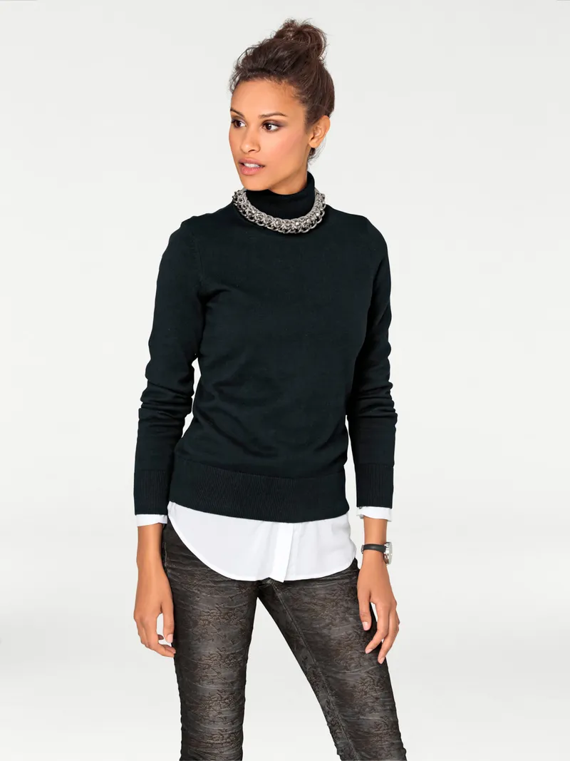 heine Rollkragenpullover, Schwarz, – Produktbild 1 von 3