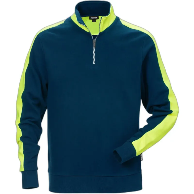 Fristads Sweatshirt 1/2 zip Fristads 7449 RTS, Bleu, – Produktbild 1 von 2