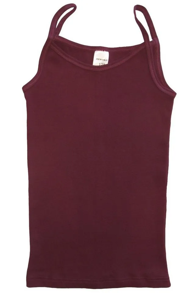 HERMKO Achseltop 2460 100 % Bio-Baumwolle, Trägerhemd, Spaghettiträger, Top, basic, weich, Rot, – Produktbild 1 von 1