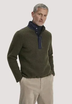 hessnatur hessnatur Wollfleece Troyer Relaxed aus reiner Bio-Merinowolle – Produktbild 1 von 1