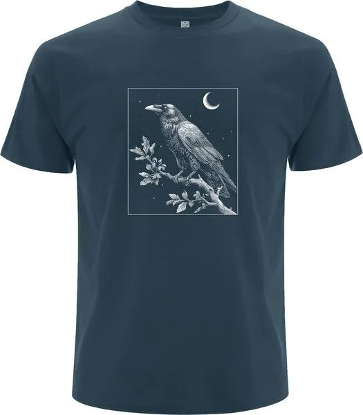 Spreecult Spreecult Rabe - Bio und Fair - Männer Unisex T-Shirt, Denim (blau), – Produktbild 2 von 2