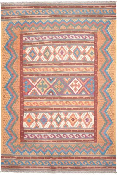 Rugtales Sumak Sirdjan „Rugtales“ aus Schurwolle, 156x234 cm, Bunt, – Produktbild 3 von 4