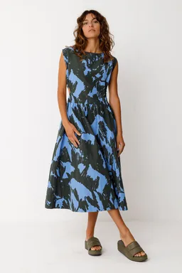 SKFK SKFK Damen vegan Kleid Adane Grün Blau – Produktbild 1 von 1