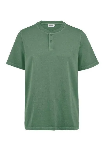 hessnatur hessnatur Heavy Jersey Henley Shirt Relaxed aus reiner Bio-Baumwolle, Efeugrün, – Produktbild 3 von 4