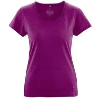 HempAge HempAge Damen T-Shirt mit Rollsaum Hanf/Bio-Baumwolle, Berry, – Produktbild 1 von 1
