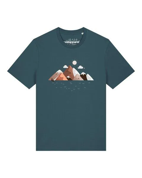 watapparel watapparel T-Shirt Unisex Mountains & Moon, Stargazer, – Produktbild 1 von 2